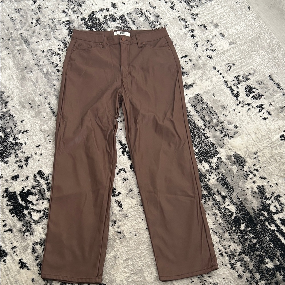 Elegant Women's Wide Leg Brown Pants